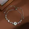 Pulsera de Mano de Lujo Ligero con Circonita Microincrustada y Baño de Oro Real para Mujer, Pulsera de Camelia de Nácar Natural de Alta Gama, Venta al por Mayor