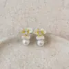 Pendientes Dopamina de Flor Amarilla para Mujer, Modernos y Versátiles, Pendientes Impresionantes con un Ambiente de Primavera y Verano, Accesorios para Orejas de Lujo Ligero y Elegantes