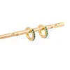 Pendientes de Oro Más Vendidos de Amazon Set de Oro Circonita Verde Pendientes Antialérgicos de Moda Pendientes Transfronterizos Microincrustados Tres Colores