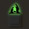 Pegatinas Luminosas para Interruptores Transfronterizas en Doble Color Azul-Verde para Uso Doméstico, Pegatinas de Embellecimiento para Interruptores de Enchufe, Pegatinas Decorativas Cálidas de Atmósfera Festiva