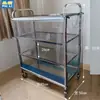 Carrinho de Restaurante de Cinco Andares e Seis Andares de Hotel, Carrinho de Coleta de Coleção de Tigelas de Aço Inoxidável, Carrinho de Entrega de Comida, Suporte para Servir Pratos, Carrinho de Servir Comida