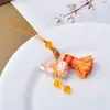 Nuevo Colgante de Calabaza con Borla en Laca Degradada Estilo Chino, Correa Tejida a Mano para Teléfono, Accesorio de Bolso Tradicional de Brocado Song