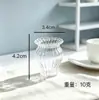 Mini jarrón de cristal con rayas verticales para florero pequeño, tamaño pequeño, jarrón de cristal transparente con flor de cristal hecha a mano, decoración de escritorio, venta al por mayor