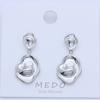 Pendientes Transfronterizos Europeos y Americanos Aguja de Plata S925 Color Oro Real Conservación del Color Pendientes de Botón Simples a la Moda Pendientes de Textura Irregular Geométrica