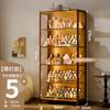Armário Vitrine de Luxo Leve com Porta de Vidro, Madeira Maciça, Modelo Caixa Surpresa Feito à Mão, À Prova de Poeira, com Design de Luz, Armário para Modelos, Armário de Armazenamento