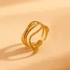 Anillo Geométrico Asimétrico de Moda para Viajar, Estilo Retro Minimalista Fresco Transfronterizo, Diseño de Nicho de Lujo Ligero de Gama Alta