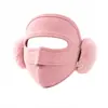 Máscara facial quente para outono e inverno, com design tridimensional para proteger o rosto e as orelhas, com forro adicional de lã e oferecendo cobertura facial completa para ciclismo ao ar livre, proporcionando proteção à prova de vento e resistente ao frio.