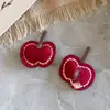 2025 Nuevo Otoño e Invierno Rojo Grande Lindo Cuadros Lunares Esponja Moño DIY Zapatos de Tela y Calcetines Accesorios Decorativos