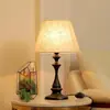 [Transfronterizo] Lámpara de Mesa Sencilla y Romántica para Dormitorio, Estilo Americano Creativo, Luz de Noche Táctil Regulable para Mesita de Noche con Control Remoto, Estilo Nórdico
