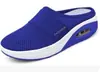 Zapatillas de verano coreanas de media punta zapatos blancos para mujer sin tacón slip-on zapatos para mujer zapatos perezosos talla grande zapatos planos