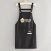 Avental de Cozinha Ajustável, Novo Estilo, Avental Doméstico para Cozinhar, Avental de Cintura Resistente à Água para Mulheres, Uniforme de Trabalho para Catering, Impressão de Logo
