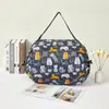 Bolsa de Almacenamiento Plegable de Nylon Tridimensional Japonesa para Viaje con Patrón Impreso, Bolsa de Almacenamiento Portátil para Compras de Supermercado