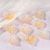 Flor de hibisco tridimensional, pétalos de flor de melocotón de cristal, accesorios DIY, horquilla antigua hecha a mano, materiales de producción de sombreros de ropa china