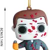 Pingente de Boneco Fantasma de Halloween Transfronteiriço Pingente Plano de Acrílico Desenho Animado Carro Casa Árvore de Terror Pendurado Pendurado no Carro