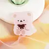 Broche acrílico fofo estilo coreano, emblema de urso de desenho animado, chaveiro de bolsa, pequeno acessório para meninas