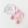 Conjunto de Ropa de Otoño para Bebé Niña, Manga Larga Dibujos Animados Lindo para Bebés y Niños Pequeños, Elegante Conjunto de Dos Piezas para Salidas, Venta al por Mayor
