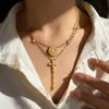 Collar de Lujo Ligero con Estrella Radiante de Circonita y Brújula para Mujer, Diseño de Nicho, Elegante y Versátil, Gargantilla Apilable Cadena para Clavícula