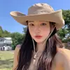 Sombrero de Sol, Sombrero de Pescador Vaquero para Protección Solar al Aire Libre en Verano, Transpirable, de Secado Rápido, Anti-UV, Sombrero para Senderismo, Camping y Montañismo para Mujeres