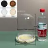 Cubierta de Vidrio con Hebilla de Eva Anticaída para Flores Preservadas, Caja de Exhibición para Flores Secas, Cubierta Antipolvo, Cubierta de Vidrio para Figuras