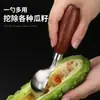 En Stock Pala para Helado de Acero Inoxidable 304 Tipo Prensa Cuchara para Helado Cuchara para Bolas de Helado Cuchara para Bolas de Fruta Sandía