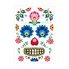 Pegatinas de Tatuaje Impermeables de Halloween, Pegatinas de Rostro de Muerte para Mascarada, Pegatinas de Tatuaje al por Mayor para Suministro Transfronterizo