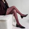 Calcetines de red jacquard de rayas diagonales huecos transfronterizos, pantimedias de chica caliente nicho