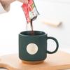 Taza Estrella Bafeng Raya Verde Oscuro Medalla de Bronce Café Cerámica Creativa Taza de Marca Regalo Taza Publicitaria LOGOTIPO Grabado