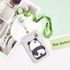 Porta Cartão de Panda Grande em ABS porta-cartão de estudante masculino e feminino fofo conjunto de certificados de cartas de jogo capa protetora comércio exterior Gola halter