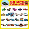 Compra Direta Transfronteiriça de 50 Adesivos Divertidos de Corrida para Crianças, Desenho Animado Supercarro Jdm Racing Adesivos Personalizados Legais Sem Repetição