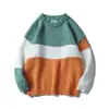 Malha Bonita Masculina Solta Grossa Roupa de Inverno Estilo Coreano Tendência Estilosa Camisa Básica de Estudante Outono e Inverno Malha Tricô