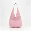 Nova Bolsa de Palha Grande Capacidade para Verão, Bolsa de Praia Tecida, Bolsa de Praia de Tricô com Flores, Bolsa Tote Elegante de Ombro Único para o Dia a Dia