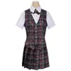 Fantasia cosplay Academia de Bruxaria, conjunto de uniforme escolar estilo britânico retrô, traje cosplay de anime, vestimenta para apresentação de palco