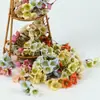 Cabezas de flores simuladas de cinco pétalos para manualidades DIY, decoraciones de flores coloridas, arreglos de pared de flores para bodas, accesorios de flores artificiales al por mayor