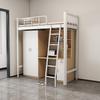 Cama Combinada Integrada para Dormitório de Estudante Universitário, Dormitório de Funcionário, Beliche Escolar de Dois Andares, Apartamento de Duas Peças, Cama e Mesa