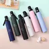 Paraguas Automático de Color Degradado para Hombres y Mujeres, Plegable, Reforzado y Engrosado, Doble Uso para Sol y Lluvia, Sombrilla, Protección Solar, Protección UV
