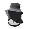 Gorra antimosquitos para exteriores, para pesca, para hombres y mujeres, con protector solar, transpirable, de malla, para pesca nocturna, a prueba de insectos y abejas.