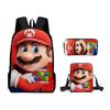 Mochila escolar de tres piezas de la película Mario Brothers 3D de Cross-Border 2024