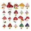 Pingentes da Série Cogumelos Liga Esmalte Acessórios DIY Pingentes de Joia Chaveiros Artesanais Acessórios para Pulseira Atacado