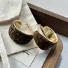 Pendientes Retro Geométricos con Estampado de Leopardo Flocado para Mujer Otoño e Invierno Nuevos de Alta Gama Moda Tendencia Versátiles Elegantes