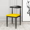 Silla de Comedor Doméstica de Lujo Ligero Taburete Moderno Silla Nórdica para Tocador Silla con Respaldo Imitación Madera Maciza Hierro Silla de Negociación de Esquina