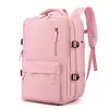 Mochila de lona impermeável de grande capacidade para viagens transfronteiriças com compartimento para sapatos, bolsa de viagem com separação de seco e úmido, bolsa funcional isolada para academia para curtas distâncias