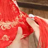 Casamento 60.000-100.000 Grandes Envelopes Vermelhos para Recém-Casados, Festivos Envelopes Vermelhos de Tecido Estilo Chinês, Fecho de Segurança Estilo Chinês, Pacote Atacado de 10.000 Yuan