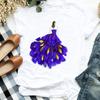 Camiseta Casual para Mujer con Estampado Floral Elegante Lindo de los 90 para Oficina