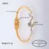 Suministro Directo de Fábrica de Pulseras de Acero Inoxidable de Gama Alta Que No Se Desvanecen Pulseras Inteligentes Tipo Serpiente Chapadas en Oro de 18K Pcd Joyería de Acero de Titanio