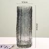 Jarrón de vidrio de roca glaciar extremadamente congelado, transparente, estilo ins, flores, hidropónico, para sala de estar, comedor, decoración, adornos
