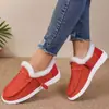 Zapatos de Algodón para Exportación Transfronteriza Otoño e Invierno 2025 Nuevo Estilo Forrados de Felpa Engrosados Piel Sintética Cálidos Talla Grande Europea y Americana Zapatos de Mujer Venta al por Mayor