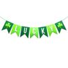 Bandera triangular de cuerda de trébol de la suerte con trébol de carnaval, inserción de tarjeta con purpurina Lucky ONE LOVE