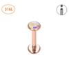 Taladro para bolsa de acero inoxidable labio clavo 1.5-4 mm vástago de 1.2 mm circón clavo de nariz de taladro básico clavo para hueso de la oreja