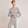 Traje de ropa interior térmica para hombre, otoño e invierno, forro polar, cuello redondo, pantalones de manga larga, ropa de otoño, camiseta interior de manga larga, conjunto de dos piezas para hombre