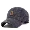 Gorra de Béisbol Gruesa y Cálida para Otoño e Invierno para Hombres de Mediana Edad y Mayores, Sombrero de Cuero para Papá y Abuelo, Gorra Gruesa con Visera de Pato y Forro de Felpa para Proteger los Oídos